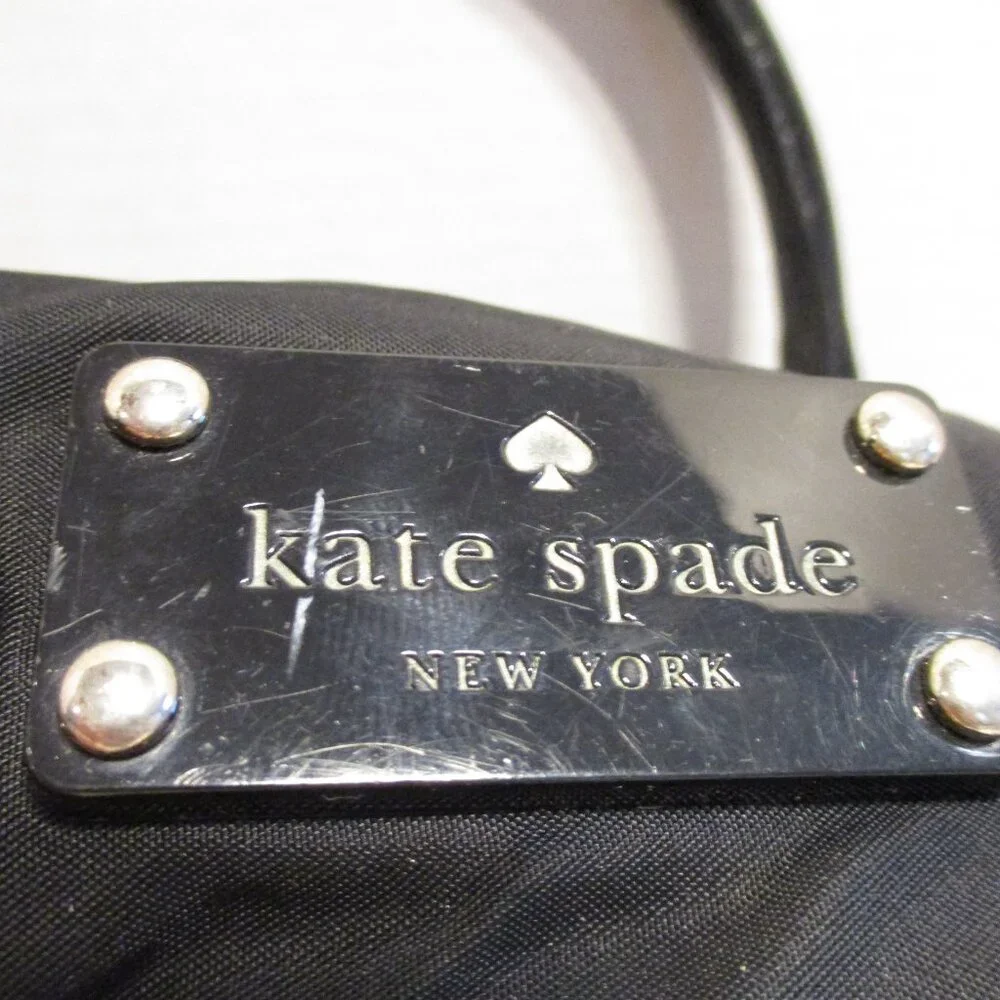 Kate Spade Bag Woman Medium Black Cream Red Top Zip Pockets Shoulder Hand Bag
